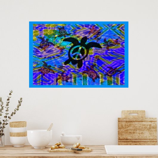 Peace Turtle Poster (Keuken)
