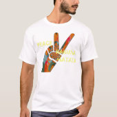 Peace two finger salute: Basic T-Shirt Sjabloon (Voorkant)