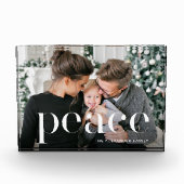 Peace Typografie met naamfotoblok Fotoblokken (Voorkant)