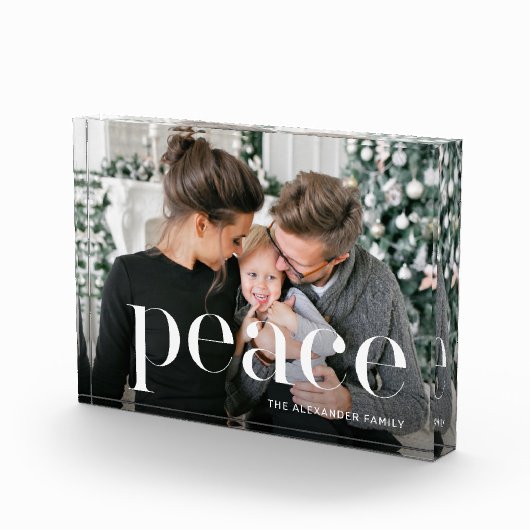 Peace Typografie met naamfotoblok Fotoblokken (Rechts)