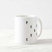 Peace Typography Koffiemok (Voorkant rechts)