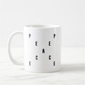 Peace Typography Koffiemok (Links)