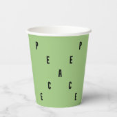 Peace Typography Papieren Bekers (Achterkant)