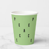 Peace Typography Papieren Bekers (Voorkant)