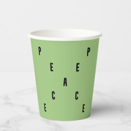 Peace Typography Papieren Bekers