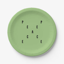 Peace Typography Papieren Bordje