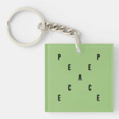 Peace Typography Sleutelhanger (Voorkant)