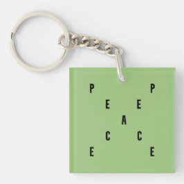 Peace Typography Sleutelhanger