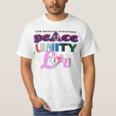 PEACE UNITY AND LOVE T-SHIRT (Voorkant)