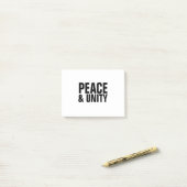 PEACE & UNITY Post-it Notes (Op bureau)