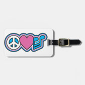 PEACE VERLIEFT MUZIEK BAGAGELABEL (Voorkant horizontaal)