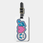 PEACE VERLIEFT MUZIEK BAGAGELABEL (Voorkant verticaal)