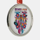 PEACE VERLIEFT MUZIEK METALEN ORNAMENT (Rechts)