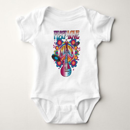 PEACE VERLIEFT MUZIEK ROMPER (Voorkant)