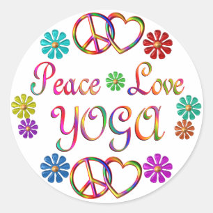 PEACE VERLIEZEN YOGA RONDE STICKER