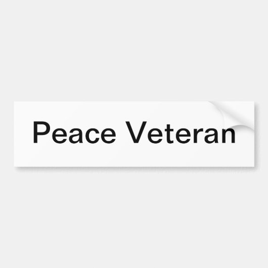 Peace Veteran Bumpersticker (Voorkant)