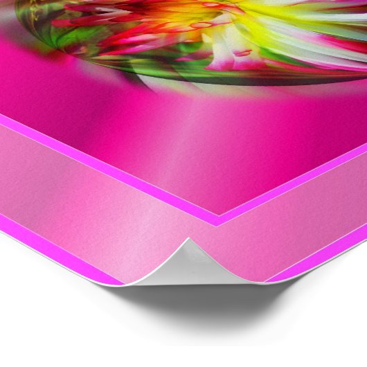 Peace Vibrant Dahlia Flower Inspirerend Poster (Hoek)