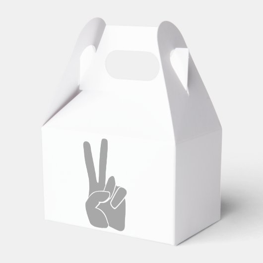 Peace Victory Hand Gesture Favoriet Box Bedankdoosjes (Achterkant)