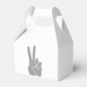 Peace Victory Hand Gesture Favoriet Box Bedankdoosjes (Voorkant Zijde)