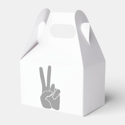 Peace Victory Hand Gesture Favoriet Box Bedankdoosjes (Voorkant Zijde)