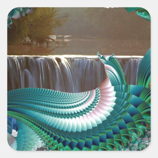 Peace Vierkante Sticker (Voorkant)