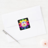 Peace Vierkante Sticker (Envelop)