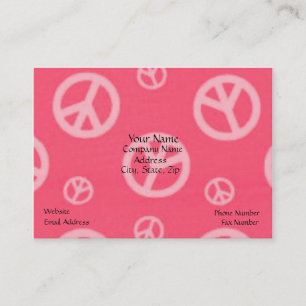 PEACE-VISITEKAARTJES - PINK - BEDRIJF - SIGNALEN VISITEKAARTJE