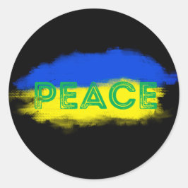 PEACE voor Oekraïne Anti-War No War No War for War Ronde Sticker