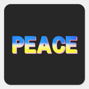 PEACE voor Oekraïne Anti-War No War No War for War Vierkante Sticker