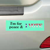 Peace Vote Bumper ticker Bumpersticker (Op auto)