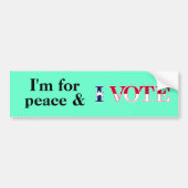 Peace Vote Bumper ticker Bumpersticker (Voorkant)