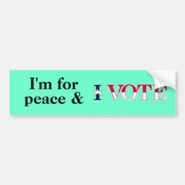 Peace Vote Bumper ticker Bumpersticker