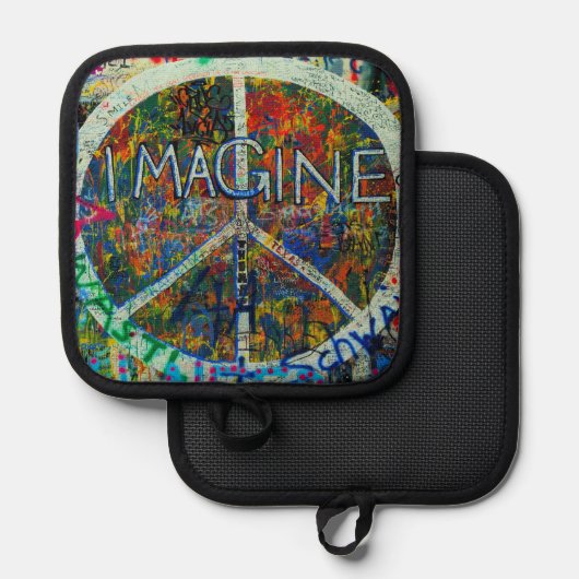 Peace Wall Art Pannenlap (Voorkant / Achterkant)