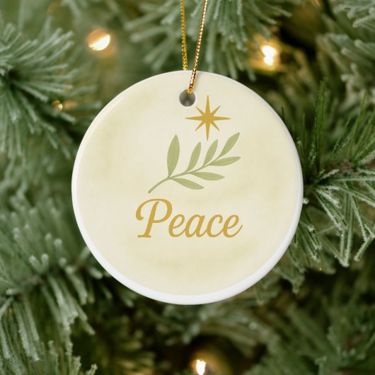 “Peace” Watercolor Christmas Ornament (Boom)