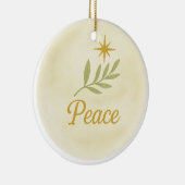 “Peace” Watercolor Christmas Ornament (Rechts)