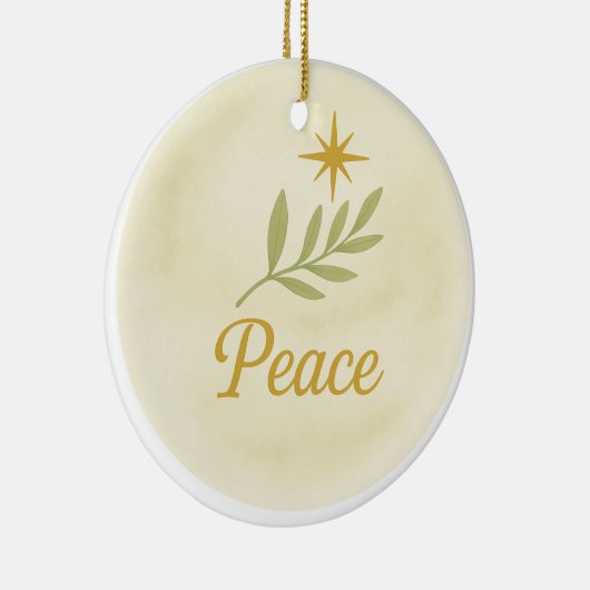 “Peace” Watercolor Christmas Ornament (Rechts)
