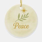 “Peace” Watercolor Christmas Ornament (Voorkant)