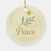 “Peace” Watercolor Christmas Ornament (Achterkant)