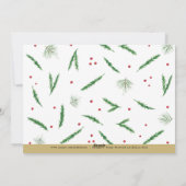 Peace Waterverf Springs Christmas Three Foto Feestdagenkaart (Achterkant)