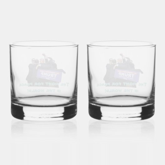 Peace Whiskey-bril Whisky Glas (Achterkant)