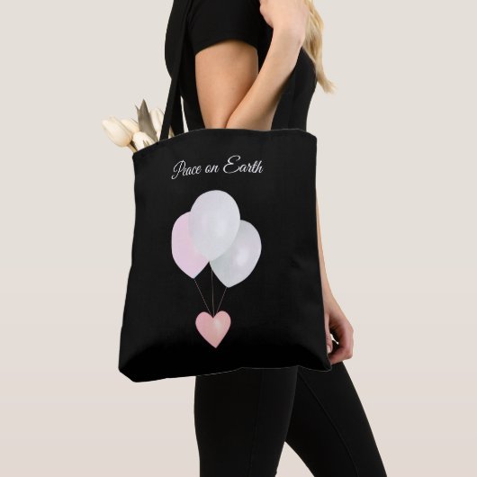 Peace White Balloons Canvas tas (Dichtbij)
