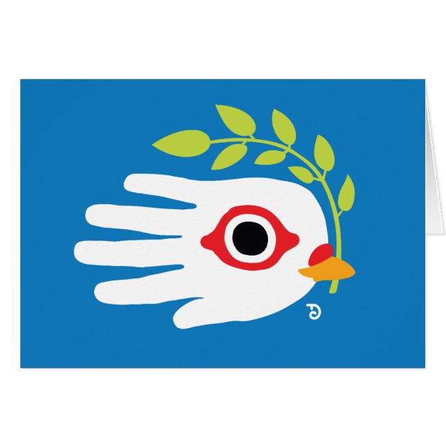 Peace White Dove met Olive Branch (Voorkant Horizontaal)