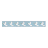 Peace White Dove met Olive Branch Gift Ribbon Grosgrain Lint (Voorkant)