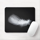 Peace White Feather Beauful Silent Muismat (Met muis)