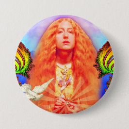 Peace Woman met Dove Button