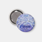 Peace Word Art Guardian Angel Magnet (Voorkant / Achterkant)