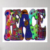 Peace Word Art Poster (Voorkant)