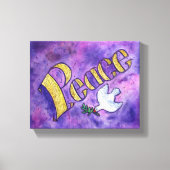 Peace Word Art schilderen van gevlekte canvaskunst Canvas Afdruk (Voorkant)