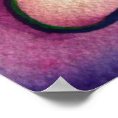 Peace Word Paars Butterfly Art-Posters Poster (Hoek)