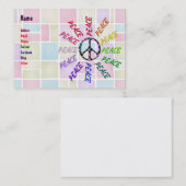 Peace Wordcirkel Visitekaartje (Voorkant / Achterkant)